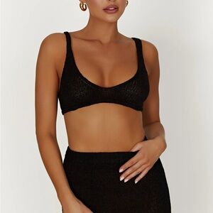 MESHKI | Mary Knit Bralette in Black